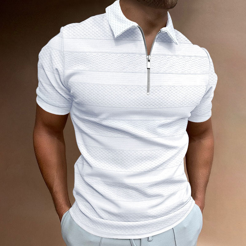 Introducing our latest addition to spring fashion: the men's solid color short-sleeved lapel shirt. Elevate your seasonal wardrobe with this versatile piece, designed for both casual and formal occasions. Crafted with premium materials and tailored for a perfect fit, this shirt embodies understated sophistication.
