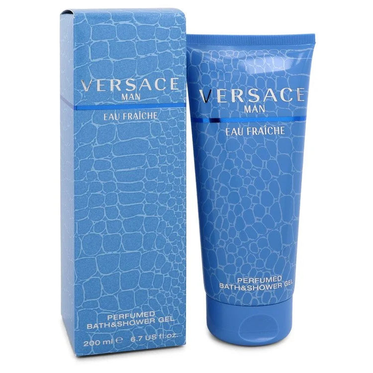 6.7oz Versace Man Eau Fraiche Eau De Toilette Shower Gel
