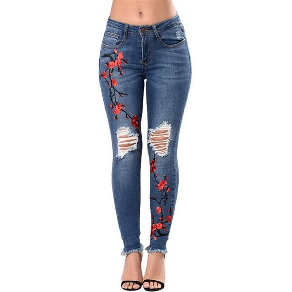 Get ready to channel your inner fashionista with our Ripped Rose Labeled Ladies Denim Jeans. Made with durable denim, these jeans feature trendy rips and a unique rose label to add that perfect touch of edginess to any outfit. Stay confident and stylish with these must-have jeans.
