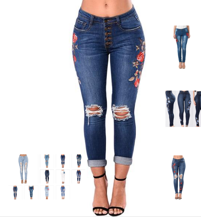 Get ready to channel your inner fashionista with our Ripped Rose Labeled Ladies Denim Jeans. Made with durable denim, these jeans feature trendy rips and a unique rose label to add that perfect touch of edginess to any outfit. Stay confident and stylish with these must-have jeans.