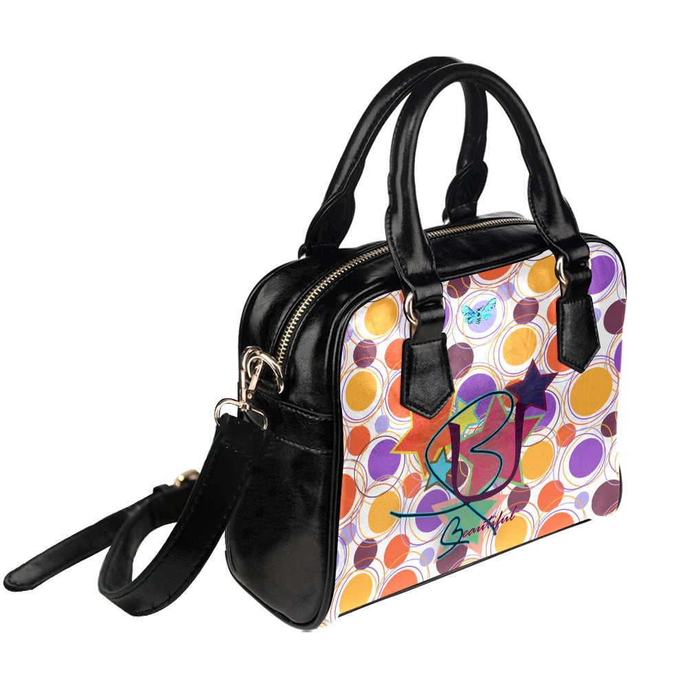 Eye Dropping BUhmayzing Signature Modern Chic Multicolor Dots Handbag side View