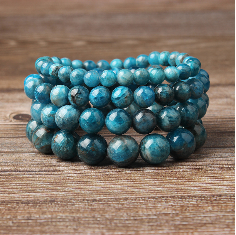 Natural Blue Apatite Unisex Bracelet