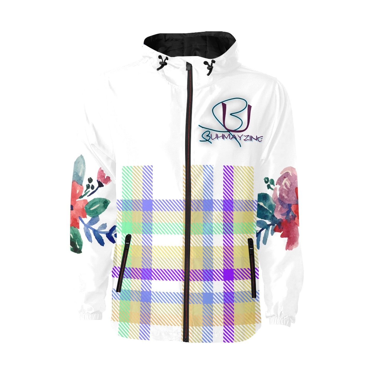 Buhmayzing All Over Print Quilted Windbreaker Jacket