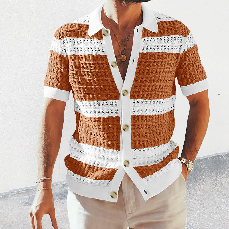 Elevate your summer wardrobe with our collection of sophisticated men's summer cardigan collar shirts. Crafted with quality materials and designed for both style and comfort, these shirts effortlessly blend casual charm with refined elegance. Perfect for any occasion, from beachside gatherings to outdoor soirées.