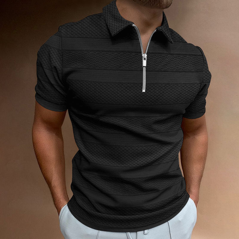 Introducing our latest addition to spring fashion: the men's solid color short-sleeved lapel shirt. Elevate your seasonal wardrobe with this versatile piece, designed for both casual and formal occasions. Crafted with premium materials and tailored for a perfect fit, this shirt embodies understated sophistication.