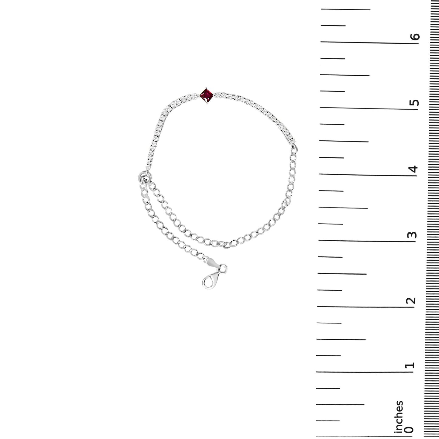 Unleash Elegance: Sterling Silver Ruby Tennis Bracelet