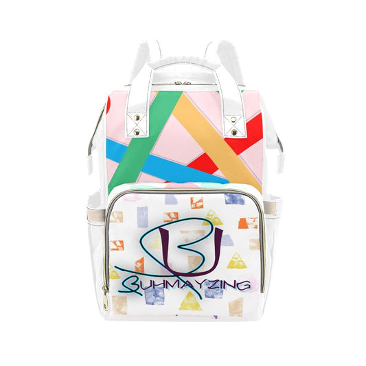 Buhmayzing Multi-Function Backpack front view with B.U Buhmayzing logo