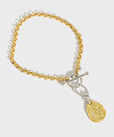 Women's Flemish Baroque Style 925 Sterling Silver Bracelet Gold plated