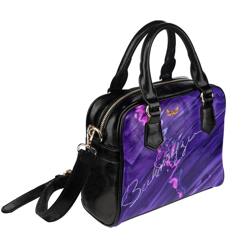 Eye Dropping BUhmayzing Signature Modern Chic Deep Purple Handbag side View