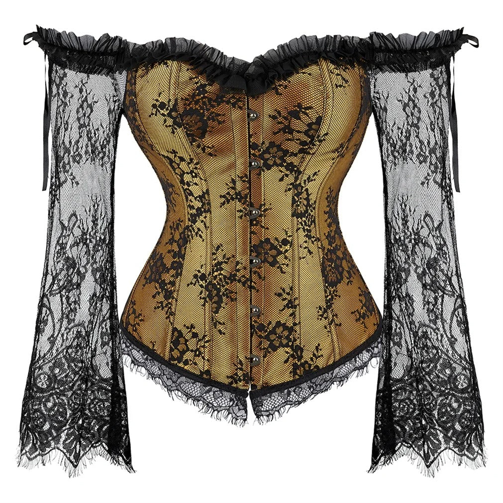 Indulge in the ultimate seduction with our Luxury Women's Chic Summer Sheer Sleeve Corset. Made from the finest materials, this corset features sheer sleeves and a figure-hugging design that will accentuate your curves and leave you feeling empowered and irresistible.