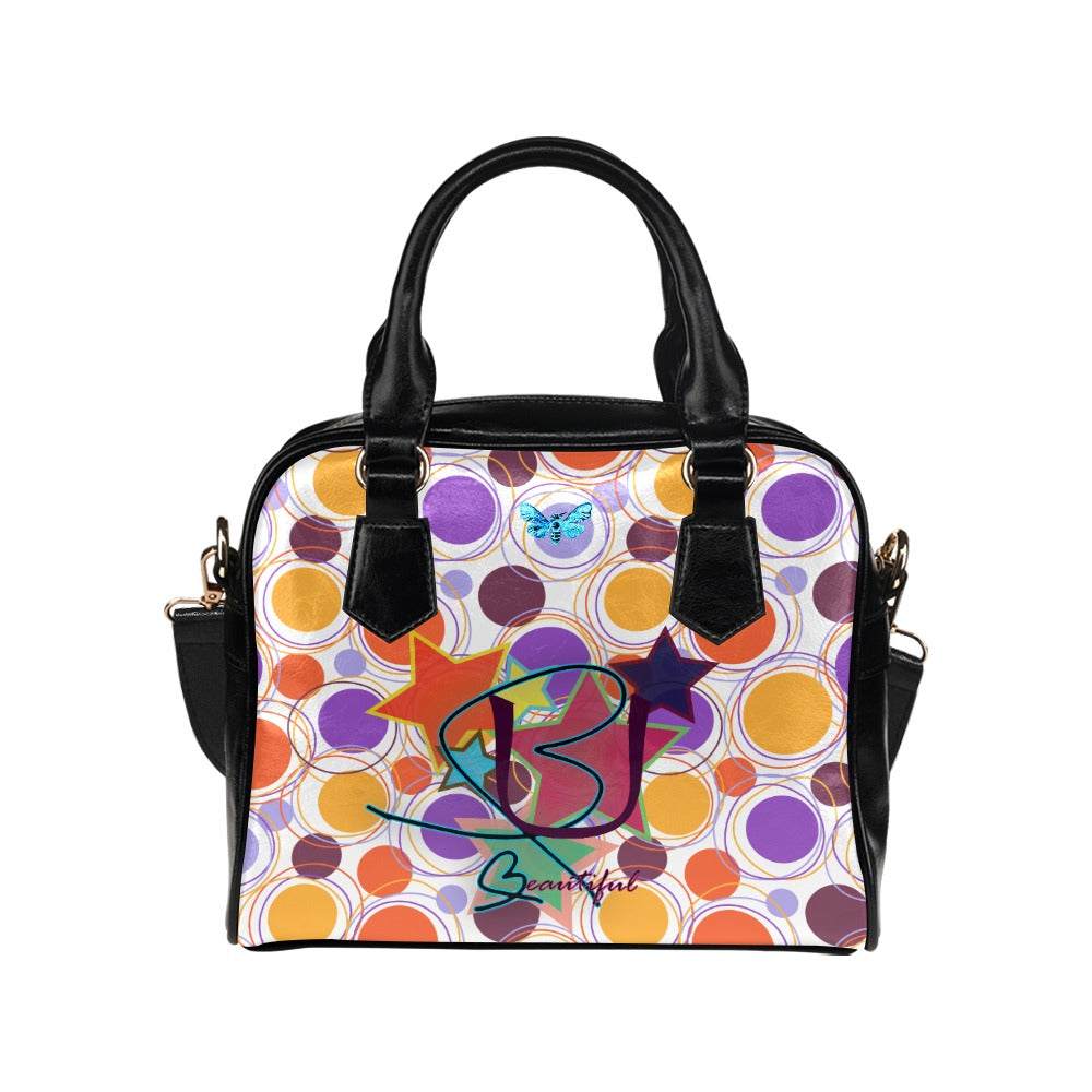 Eye Dropping BUhmayzing Signature Modern Chic Multicolor Dots Handbag BU Beautiful logo View