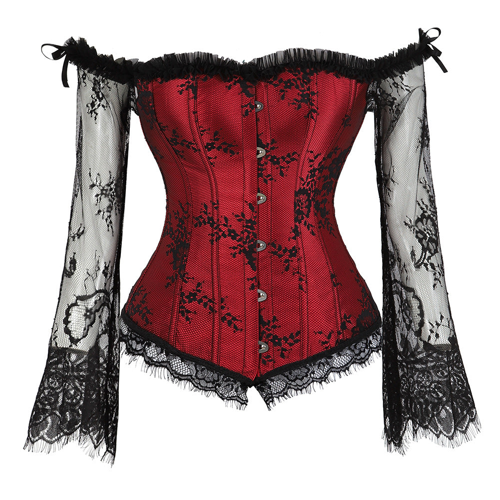 Indulge in the ultimate seduction with our Luxury Women's Chic Summer Sheer Sleeve Corset. Made from the finest materials, this corset features sheer sleeves and a figure-hugging design that will accentuate your curves and leave you feeling empowered and irresistible.