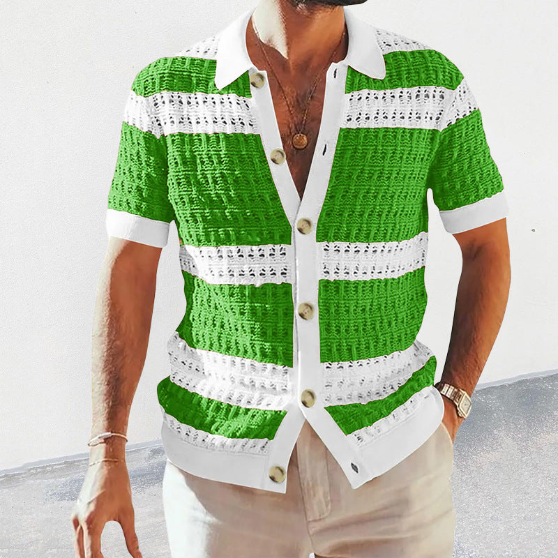 Elevate your summer wardrobe with our collection of sophisticated men's summer cardigan collar shirts. Crafted with quality materials and designed for both style and comfort, these shirts effortlessly blend casual charm with refined elegance. Perfect for any occasion, from beachside gatherings to outdoor soirées.