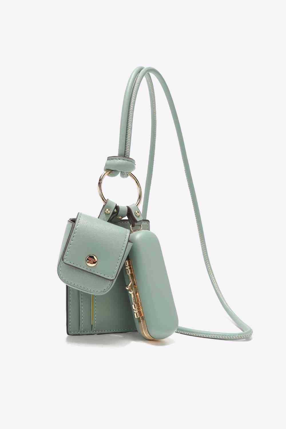 Fabulous Mint Women's Vegan Leather 3-Piece Lanyard Set