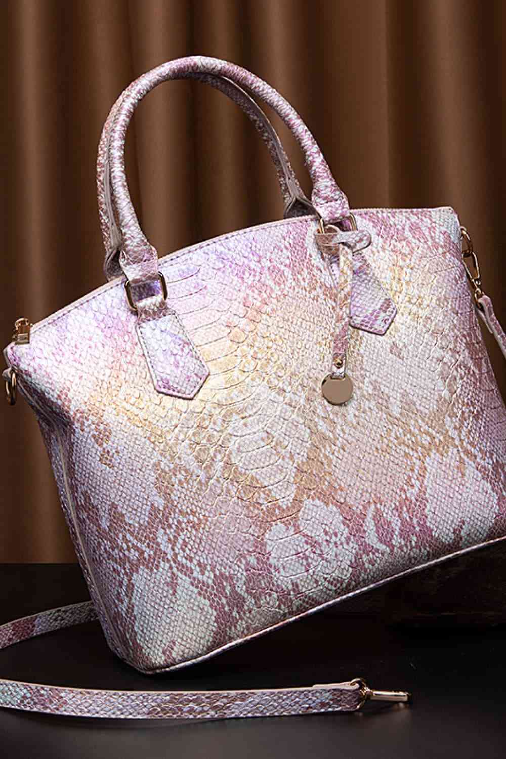 Women's Texture PU Leather Handbag