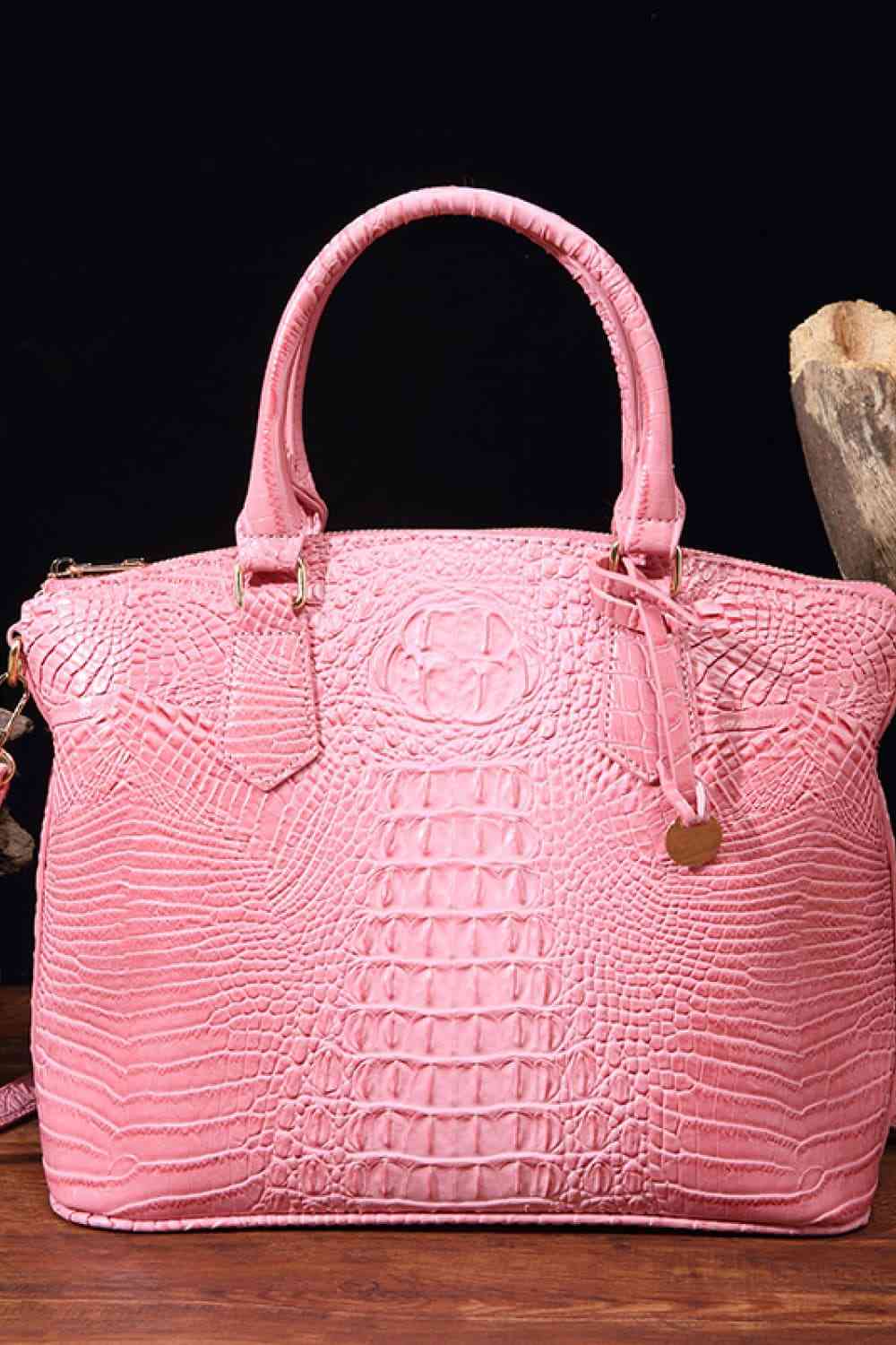 Women's Texture PU Leather Handbag