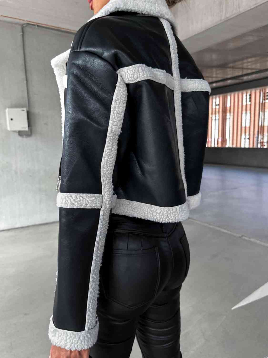 Ladies Cotton Collared Buckle Detail Jacket