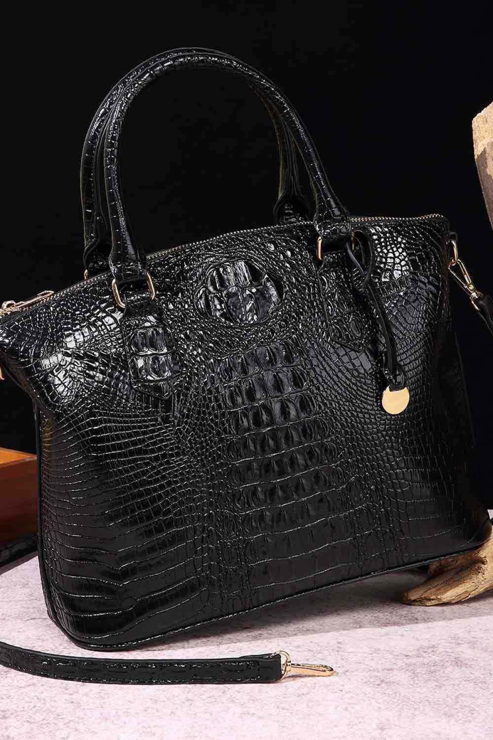 Women's Texture PU Leather Handbag