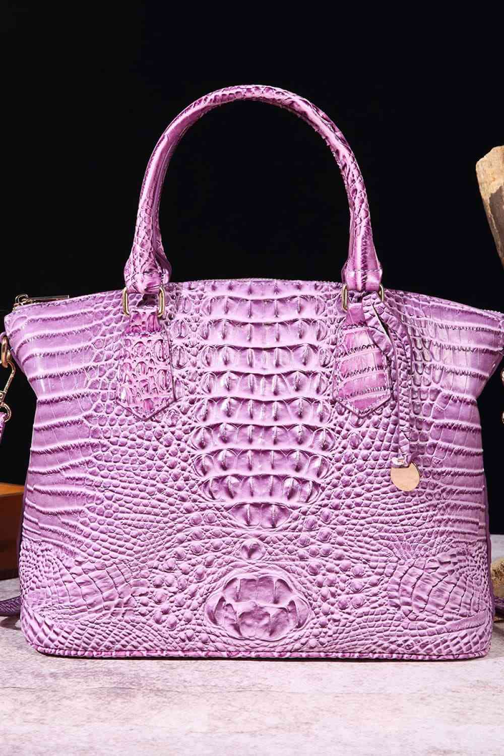 Women's Texture PU Leather Handbag