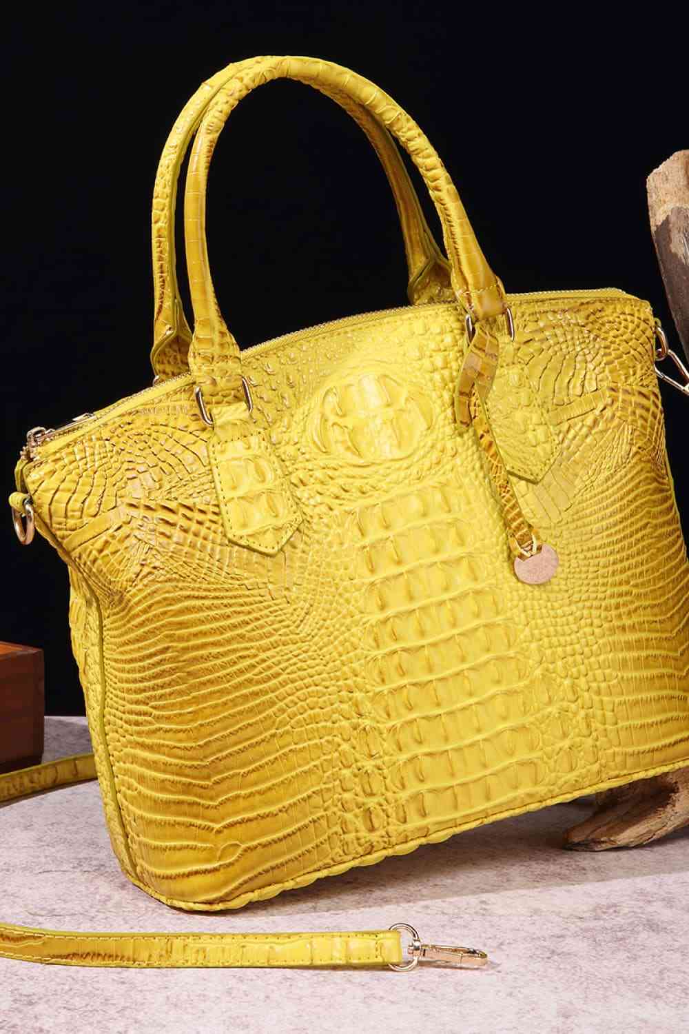 Women's Texture PU Leather Handbag