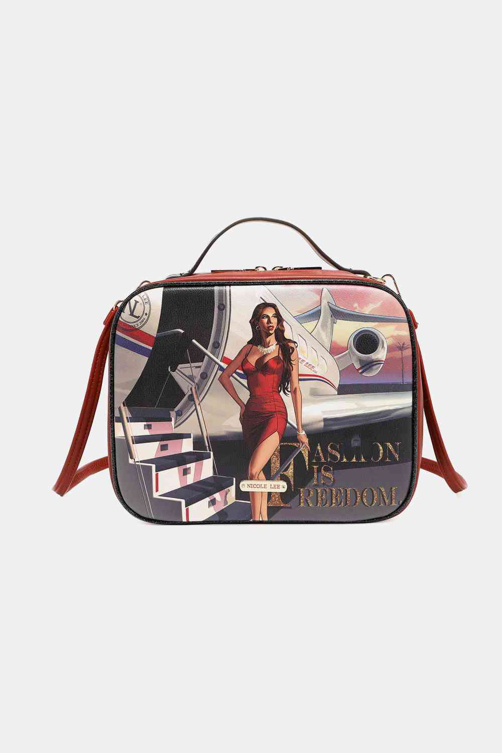 Nicole Lee Time to Travel Contemporary Women's Printed Handbag