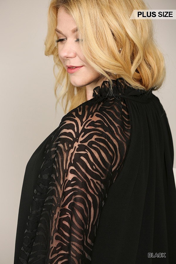 Zebra Crepe Blouse