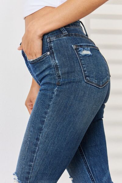 Judy Blue Women's High Waist Distressed Slim Jeans