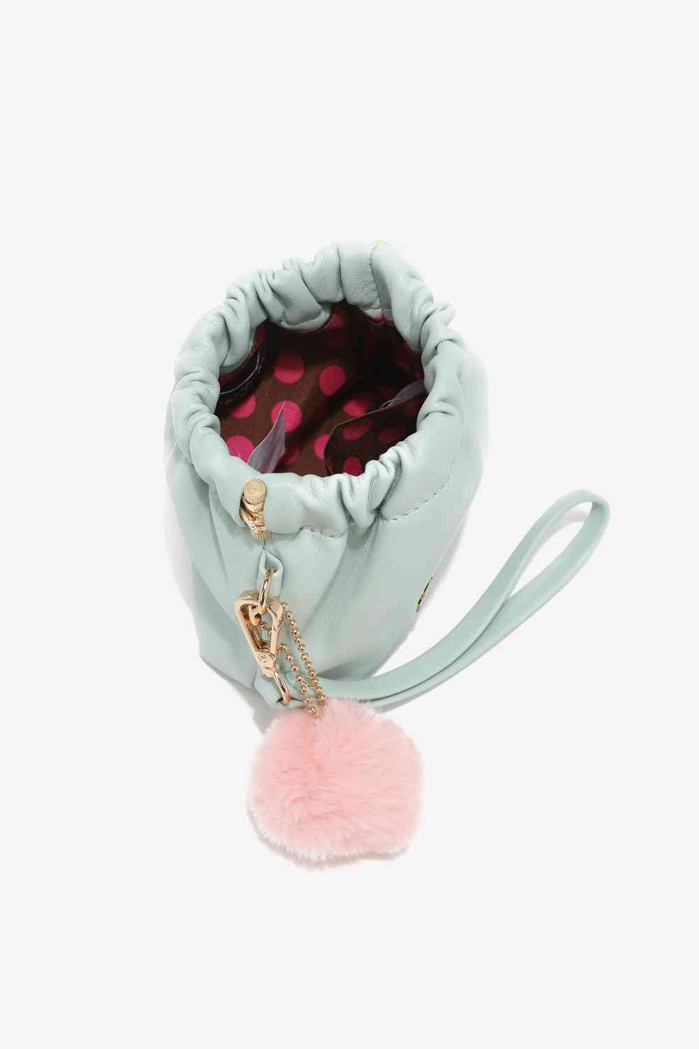 Mint Ladies Luxurious Chic Faux Leather Pouch open view