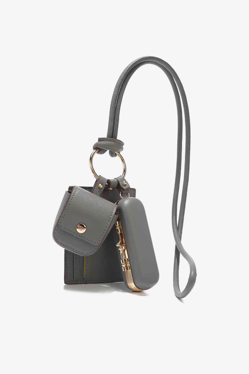 Fabulous Women's Vegan Leather 3-Piece Lanyard Set
