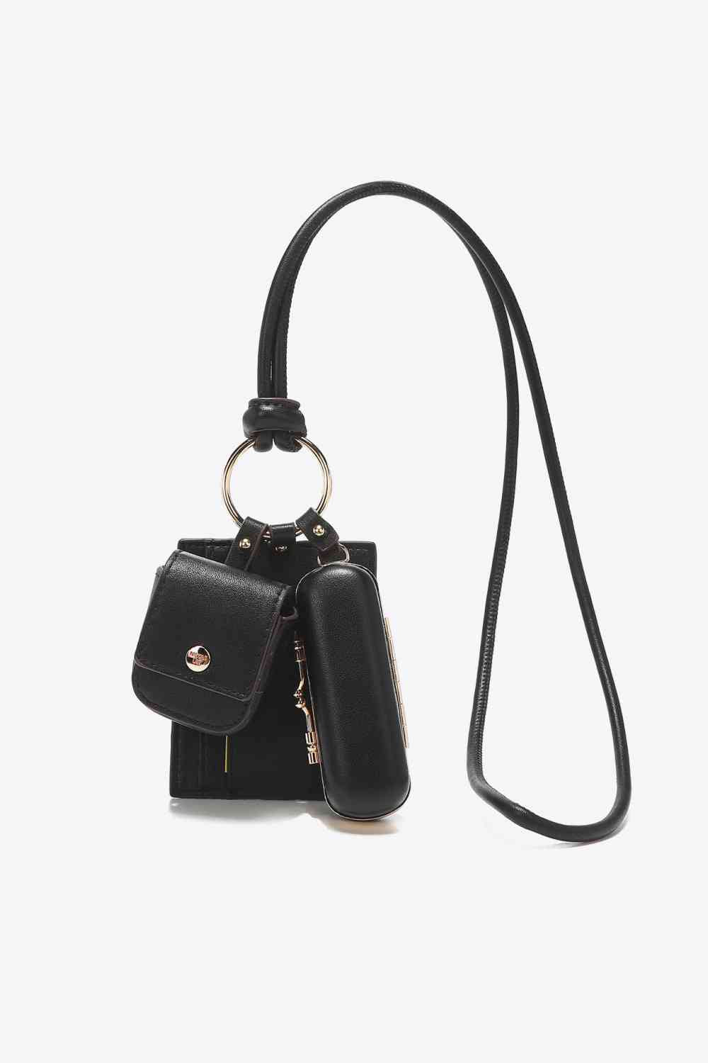Fabulous Women's Vegan Leather 3-Piece Lanyard Set