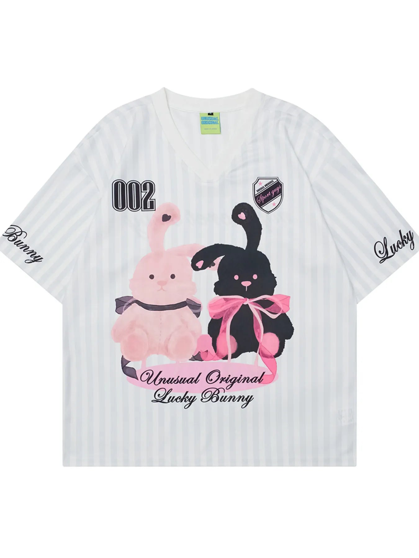 Unisex Unusual Original Bunny Baseball Style Shirt white