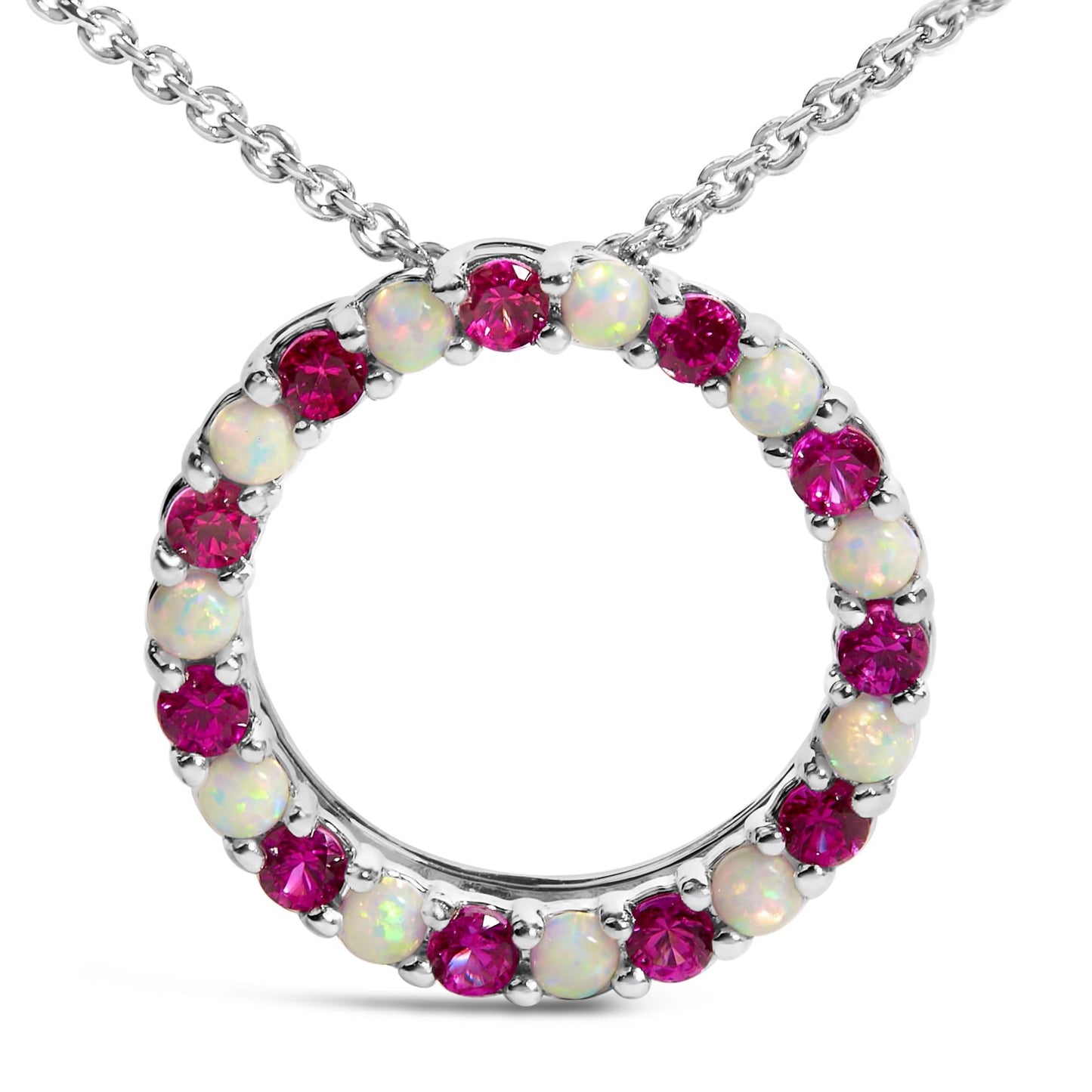 Unveiling Luxury: .925 Sterling Silver's Ruby & Opal Extravagance