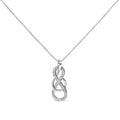 925 Sterling Silver Diamond Accent Interlocking Infinity Pendant Necklace (H-I Color, I2-I3 Clarity) - 18in