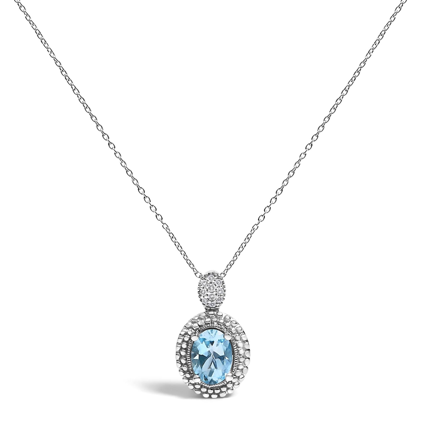 Timeless Elegance in .925 Sterling Silver: Captivating Ocean-Hued Topaz