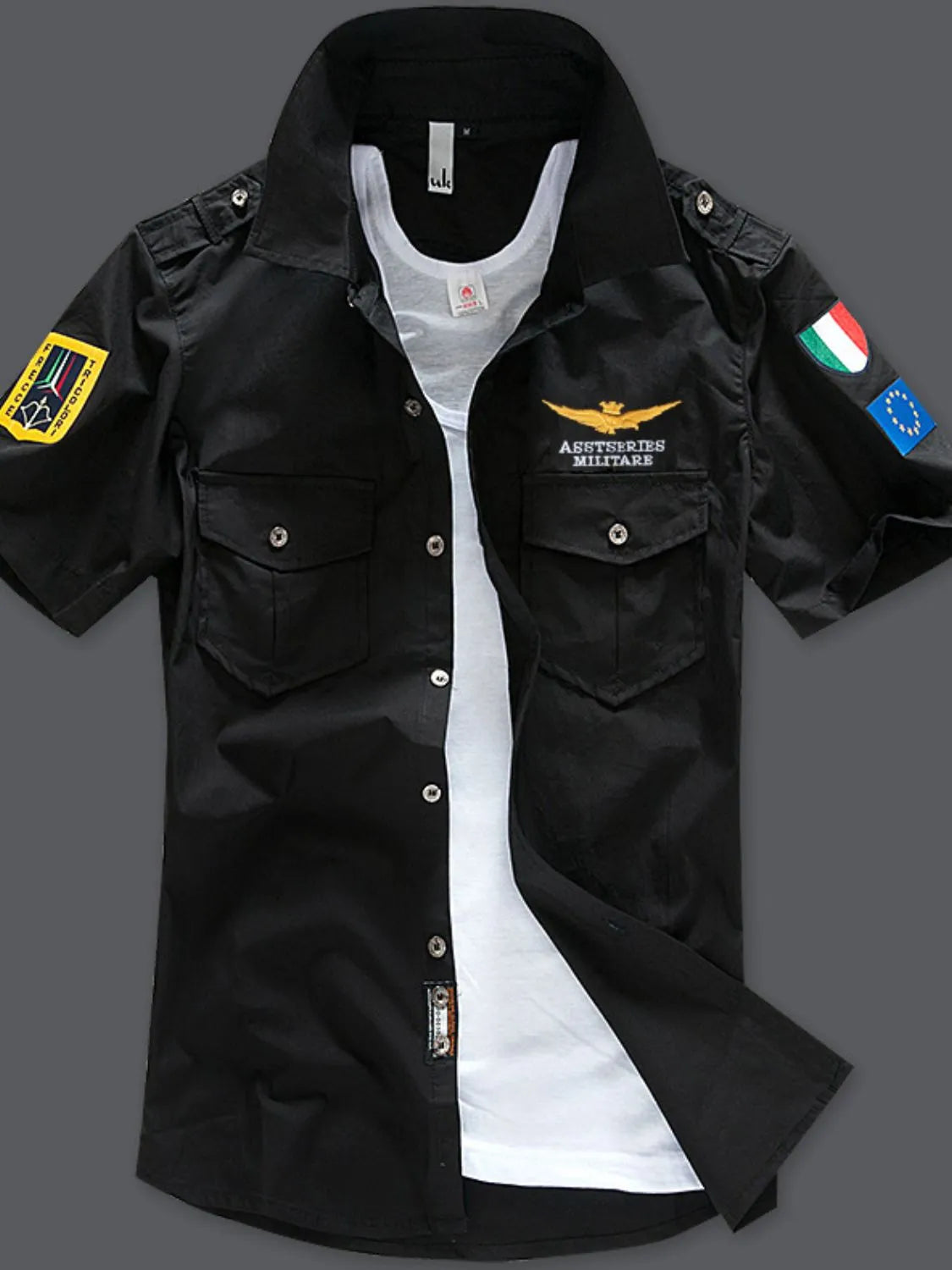 Men's Fly Gear: black Short Sleeve Patrol Shirt