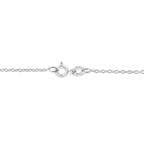 .925 Sterling Silver 1/10 Cttw Round Brilliant-Cut Diamond Accented Open Heart with Love 18in Pendant Necklace (H-I Color, I1-I2 Clarity)
