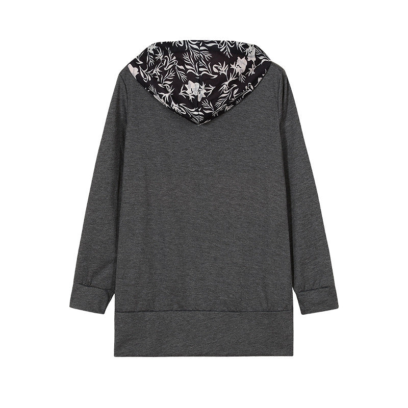 Vibrant Mosaic Mastery: Color-Block Hooded Full-Zip Jacket for Effortless Elegance