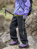 Model wearing Black colored Men's Trailblazers (Hiking) Drawstring Wide Leg Pants