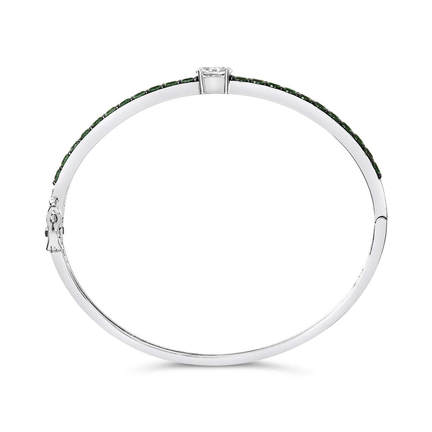 Elevate Your Elegance with .925 Sterling Silver Sapphire Bangle