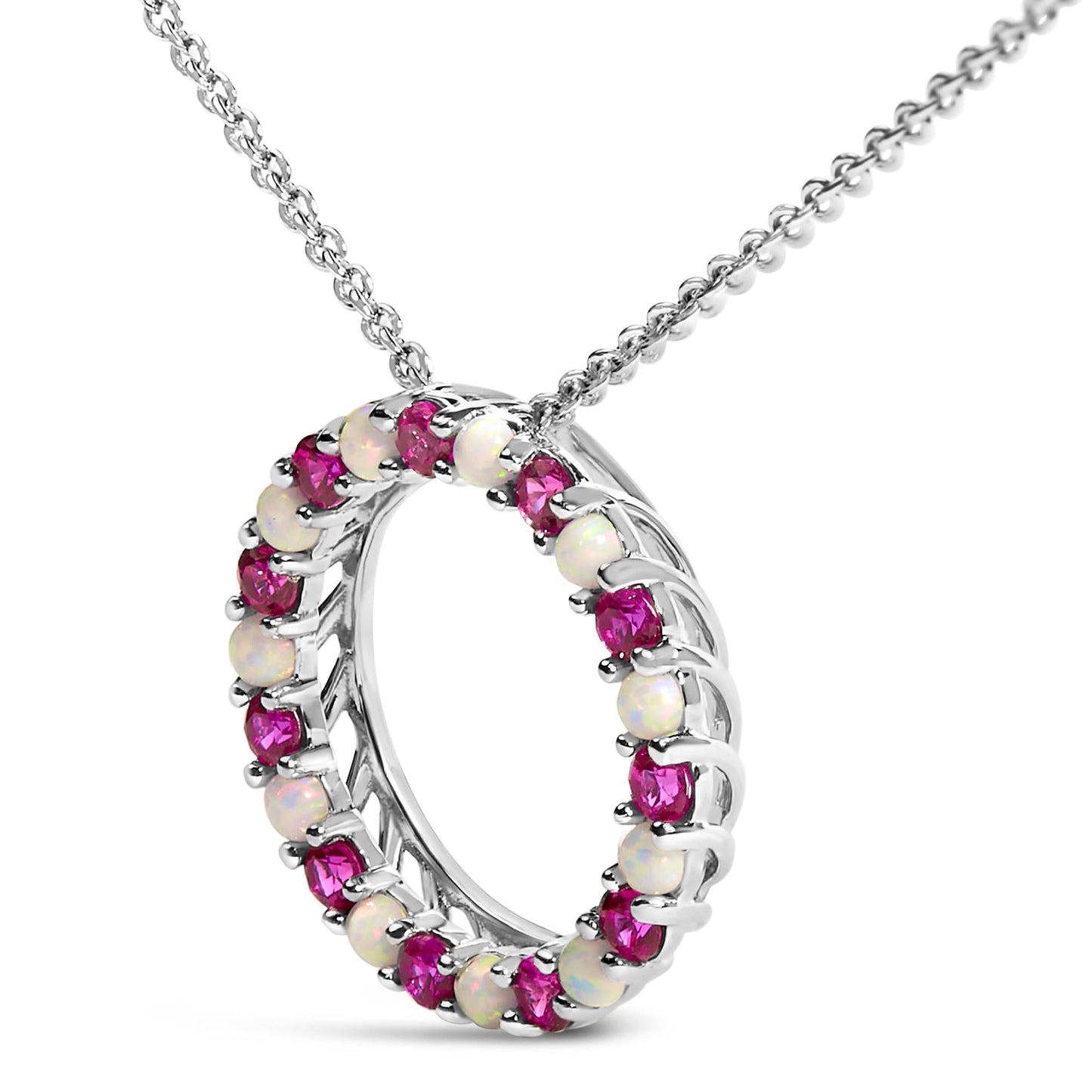 Unveiling Luxury: .925 Sterling Silver's Ruby & Opal Extravagance