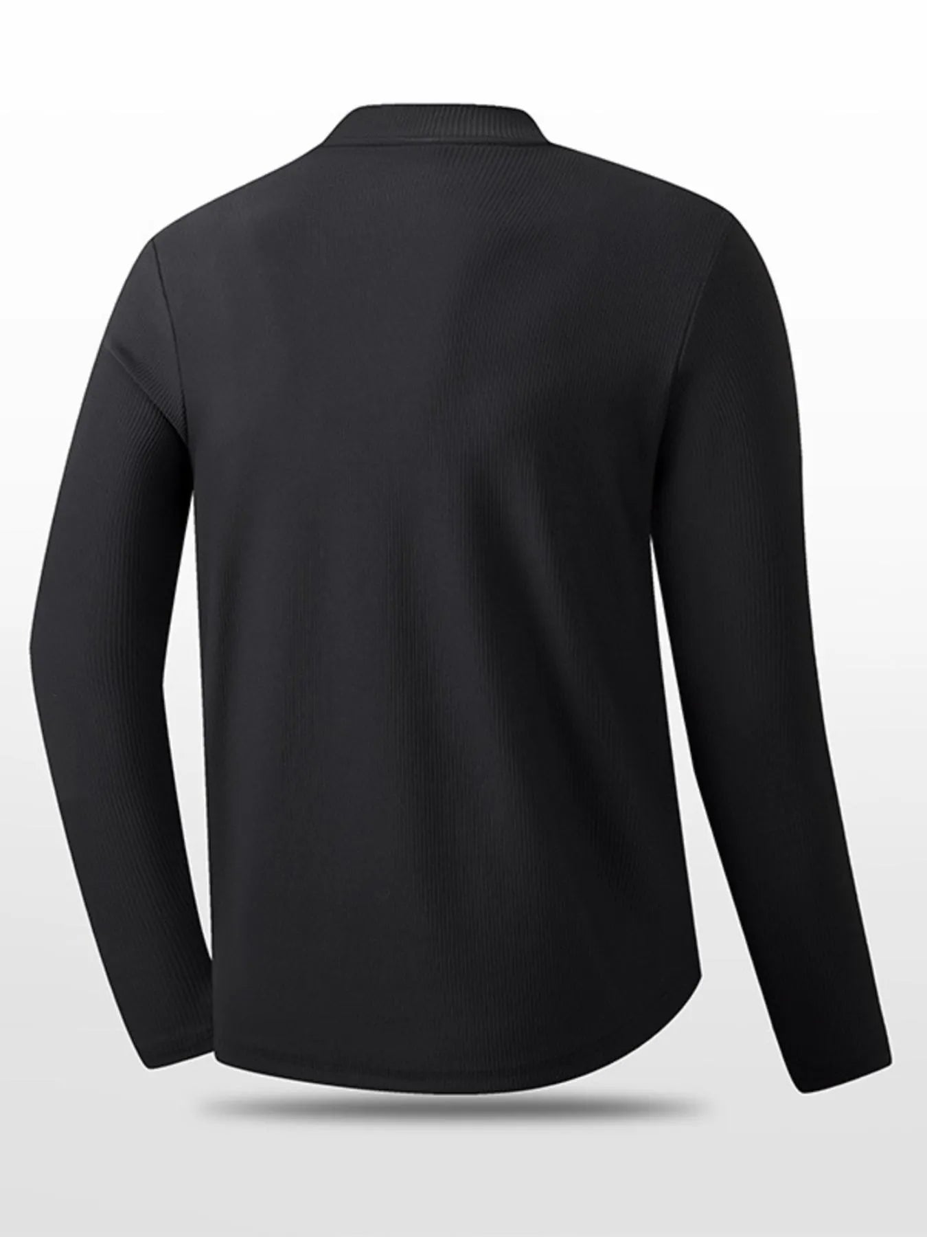 Men's Active Long Sleeve Black T-shirt  back view