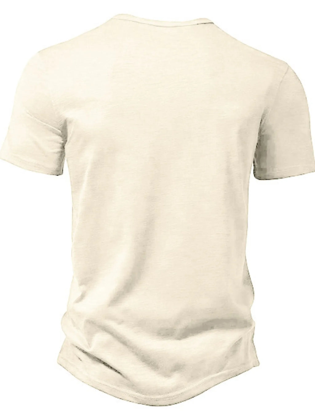 Men's apricot Button Detail Short Sleeve Active T-Shirt back vew