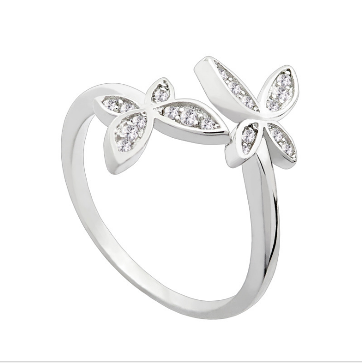 Sterling Silver Open Butterfly Ring