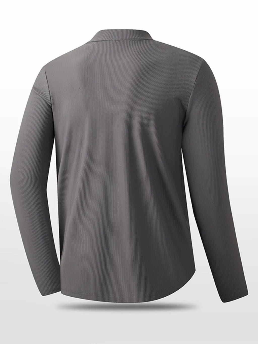 Men's Active Long Sleeve Gray T-shirt  back view