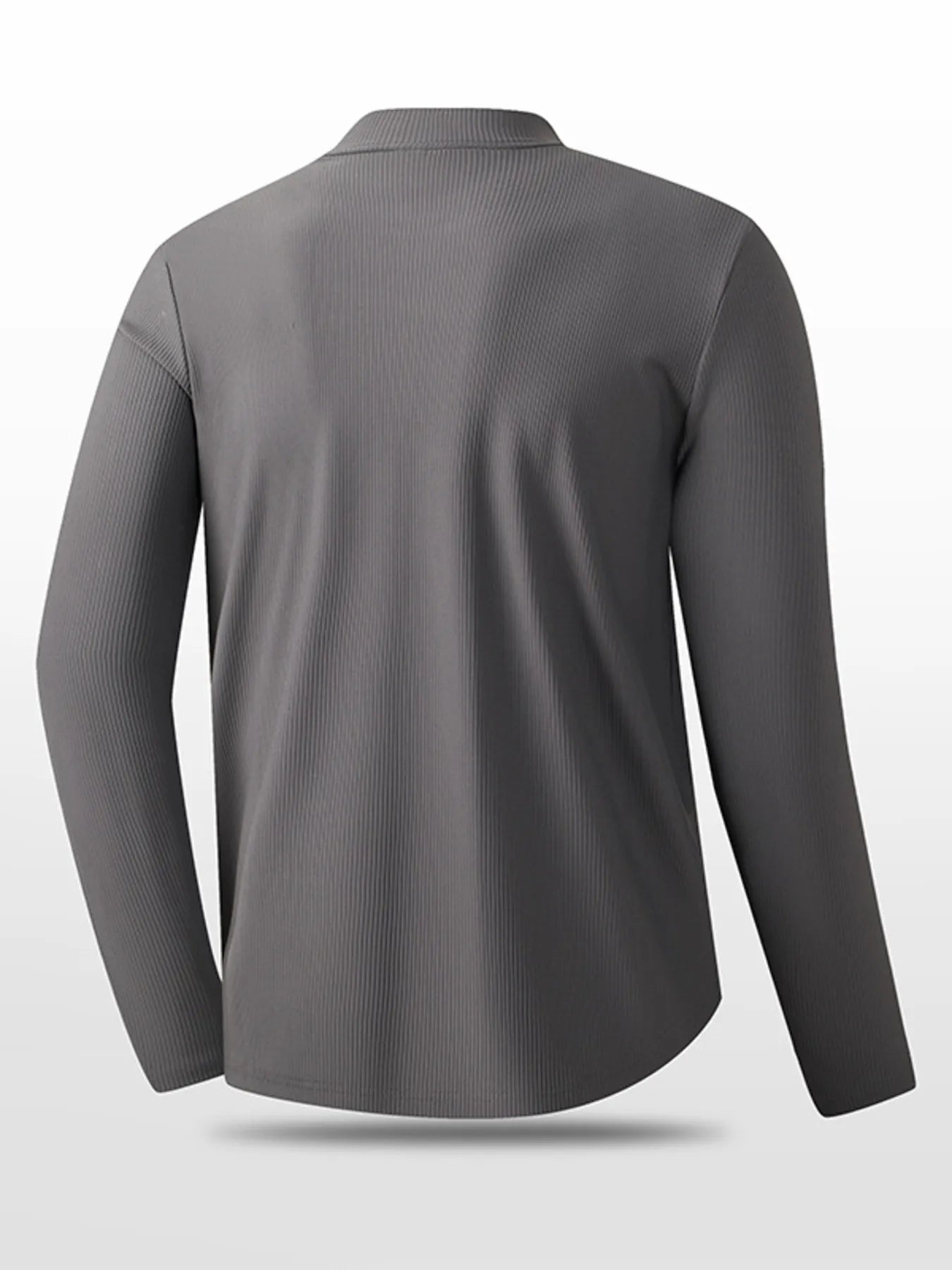 Men's Active Long Sleeve Gray T-shirt  back view