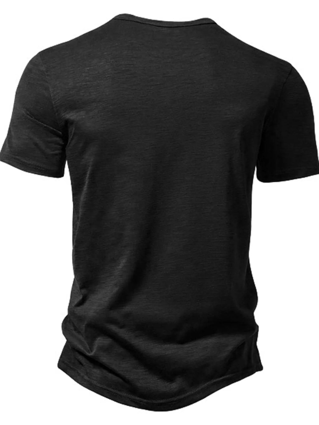 Men's black  Button Detail Short Sleeve Active T-Shirt black view