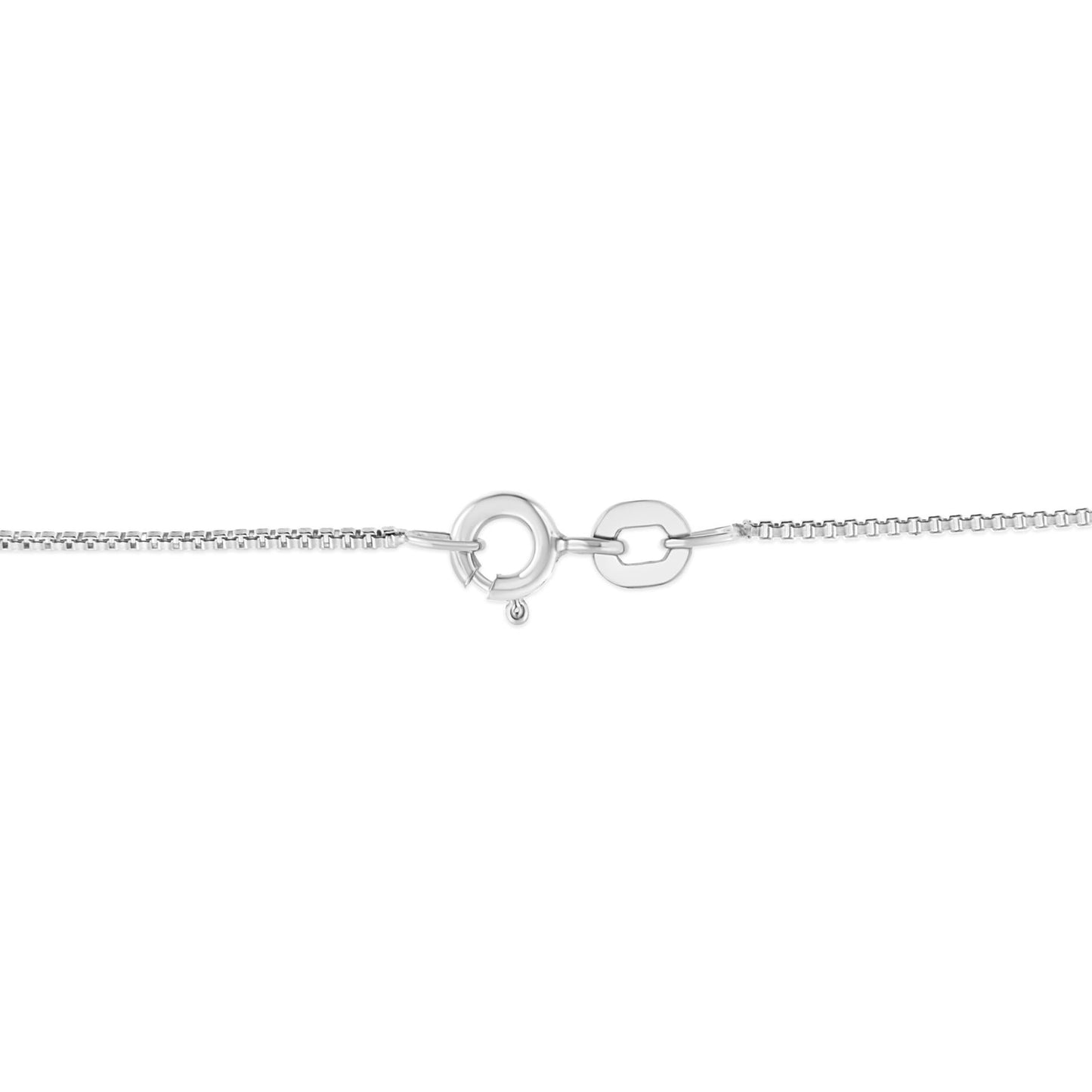 .925 Sterling Silver Prong Set Color Treated Diamond Floral Cluster 18in Pendant Necklace