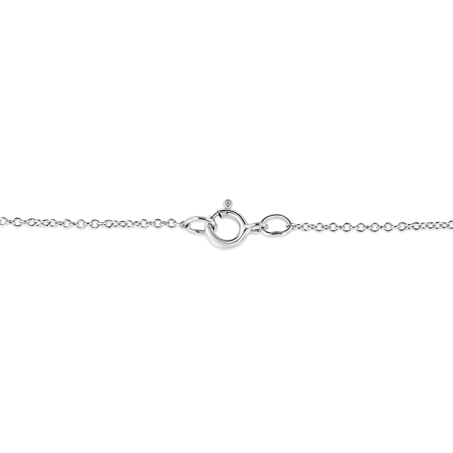 .925 Sterling Silver 1/10 cttw Pave-Set Round-Cut Diamond Open Cross 18in Pendant Necklace (I-J Color, I1-2 Clarity)