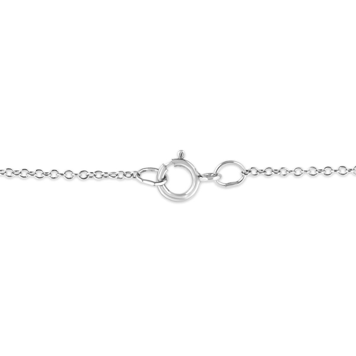 .925 Sterling Silver Prong-Set Diamond Accent Heart Emblemed 18in Pendant Necklace (I-J Color, I1-I2 Clarity)