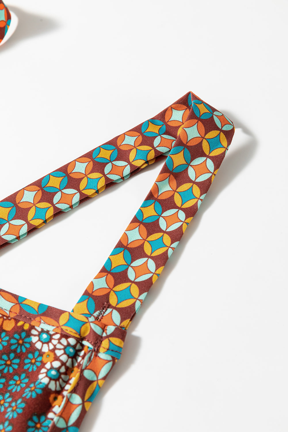 Colorful patterned strap on a white background